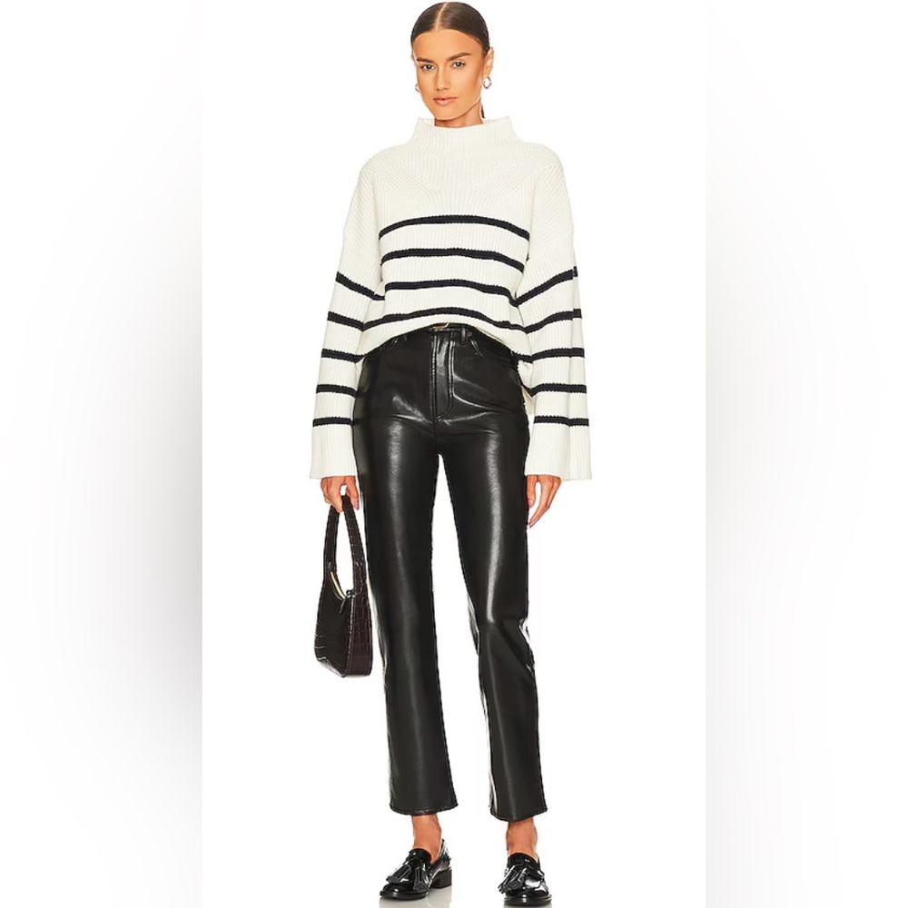 Agolde Black Vegan Leather 90s Pinch Waist